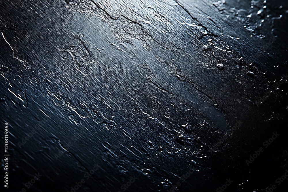 Fototapeta premium Dark, Textured Surface with Streaks and Light Highlights