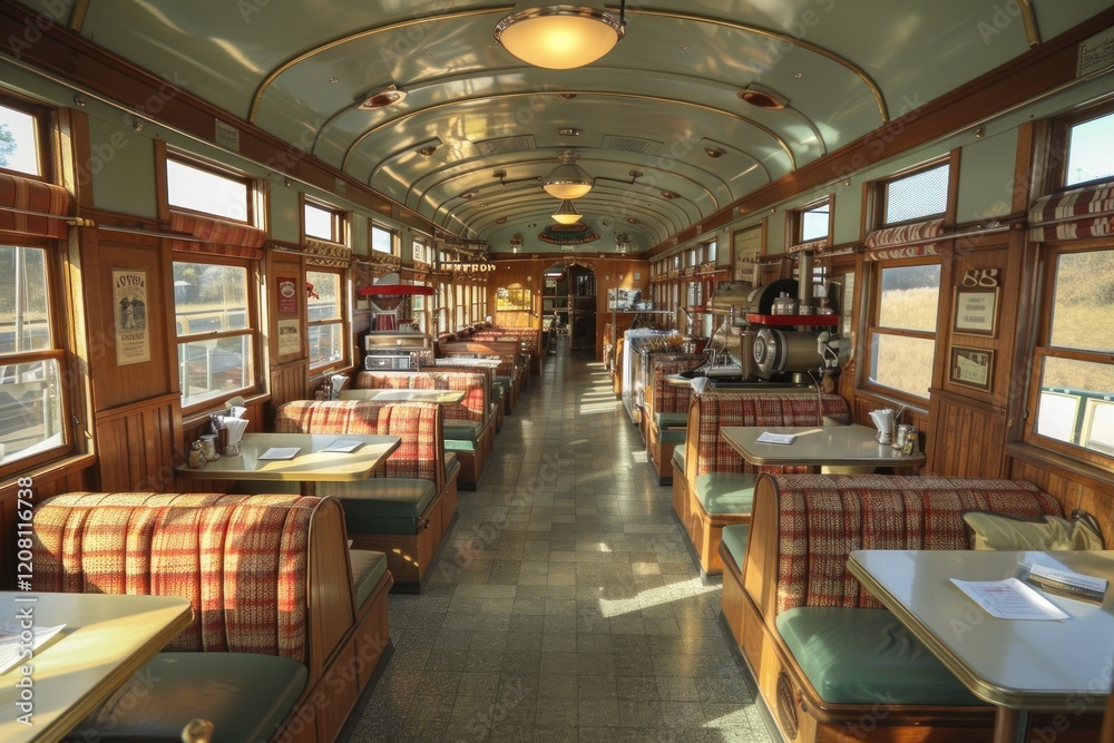 Experience the charm of a 1930s railroad cafe filled with vintage decor and a relaxed, nostalgic ambiance