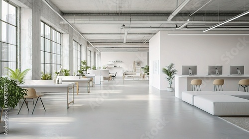 Modern Office Interior with Open Space and Natural Light