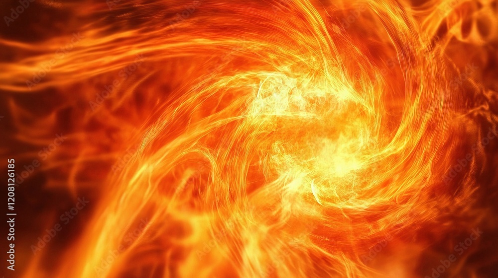 Fototapeta premium Vibrant Flames with Dynamic Patterns in Bright Orange and Red Tones