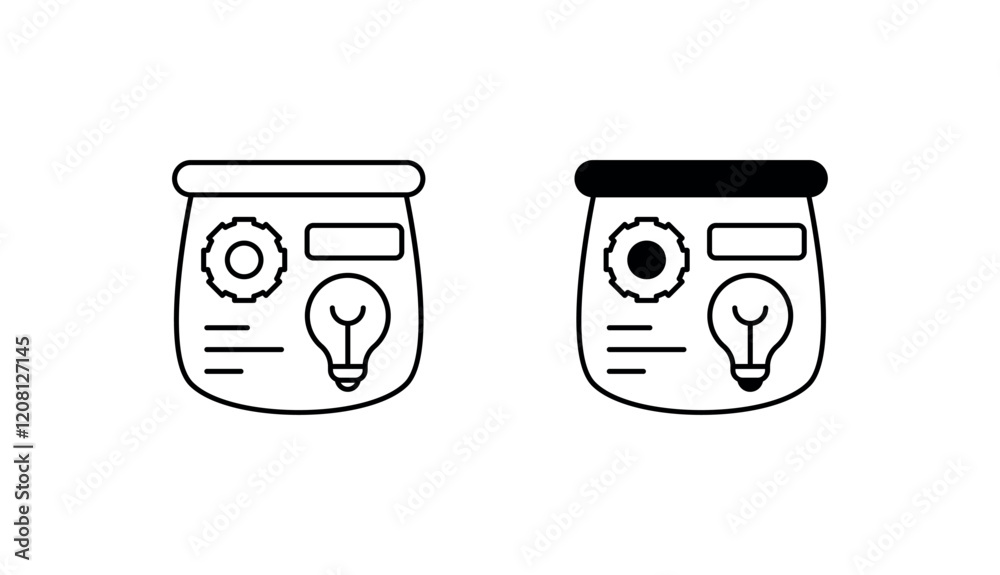 Create Your First Project icon design with white background stock illustration Create Your First Project icon design with white background stock illustration