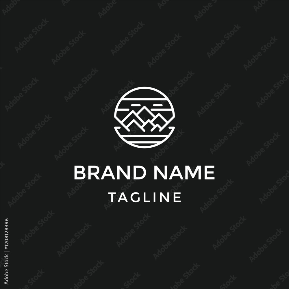 mountain logo and line art design. logos icons mountain logo and line art design. logos icons