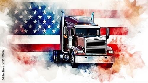 Honour the Hard Work of America's Truck Drivers during National Truck Driver Appreciation Week in September with Abstract Back Design