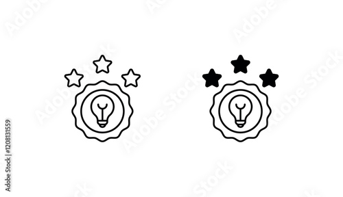 Create Something New icon design with white background stock illustration