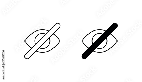 Nothing To See Here icon design with white background stock illustration