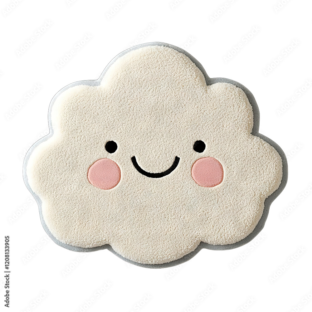 © photobuay - Cute cloud-shaped rug for kids rooms home decor plush material bright and cheerful playful concept