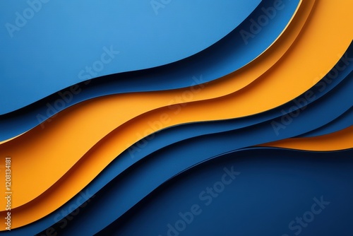 Modern Abstract Design with Bold Geometric Patterns, Layered Blue and Yellow Textures, and Minimalist Artistic Inspiration