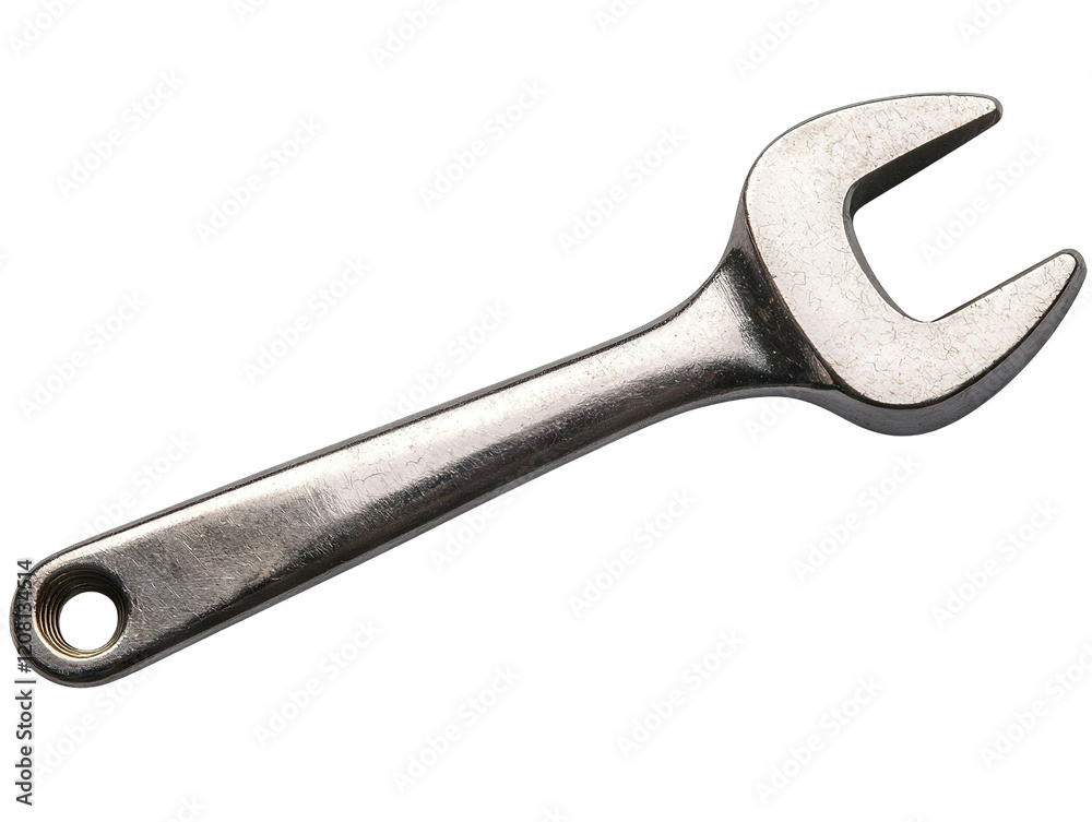 Wrench tool usage for mechanical repairs workshop equipment image industrial setting close-up maintenance concept
