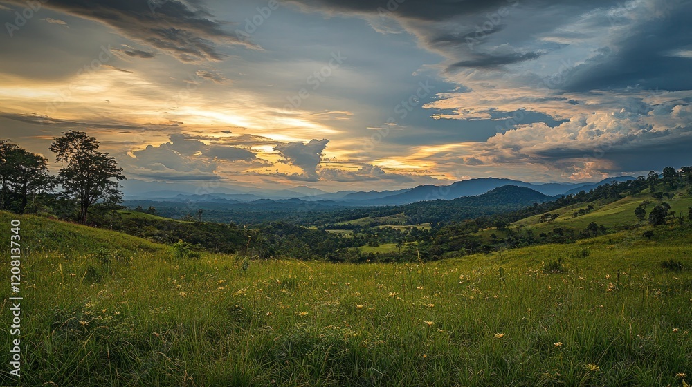 Fototapeta premium Breathtaking views of Thailand's beautiful scenery, fantastic wild nature, professional photo