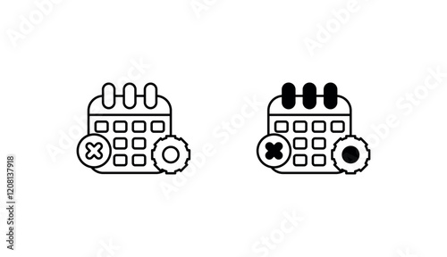 Nothing Scheduled icon design with white background stock illustration