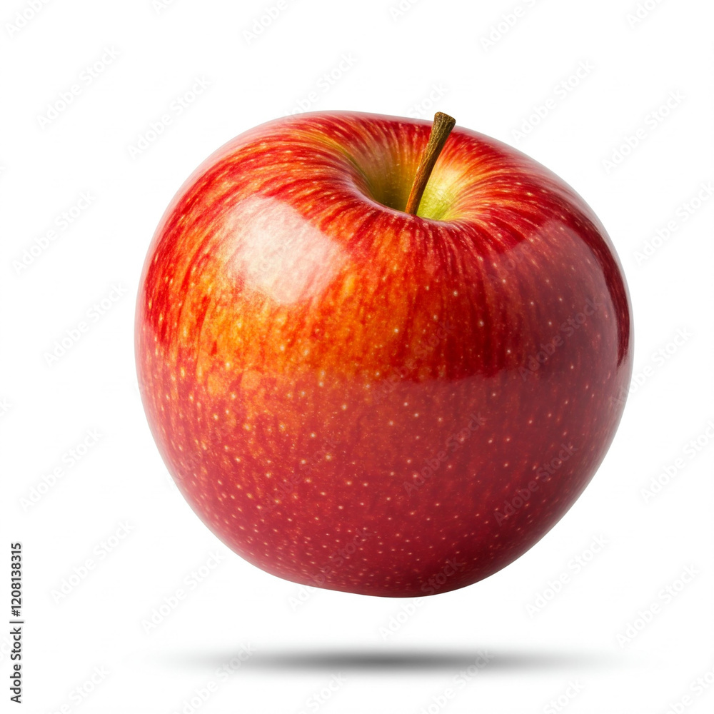 Red apple on transparent white colour background. Red apple on transparent white colour background.