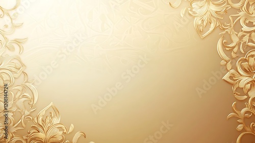 Elegant Gold Floral Design Background Image
