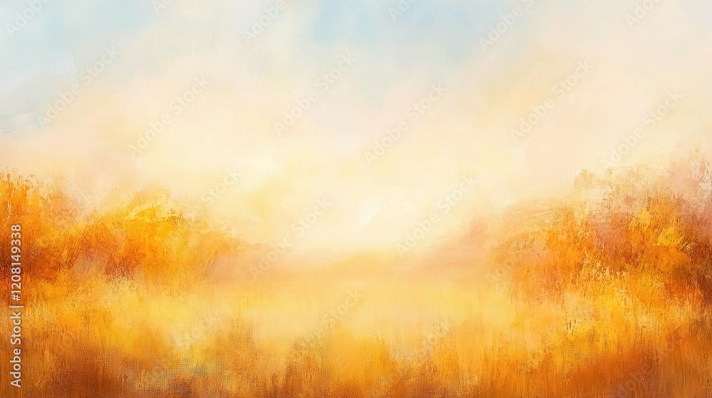 Fototapeta premium Abstract Meadow at Sunrise with Soft Autumn Hues and Gentle Lines