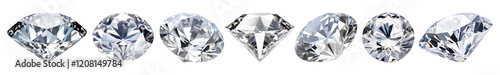 diamond png cut out element set, transparent background