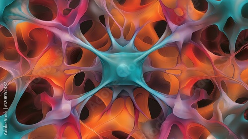 a colorful abstract image of a flower