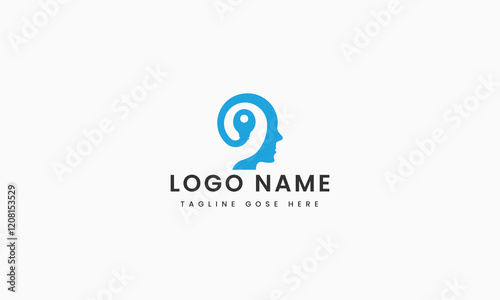 human head braine logo template with abstract shape Free Download human head braine logo template with abstract shape - GFXLoad