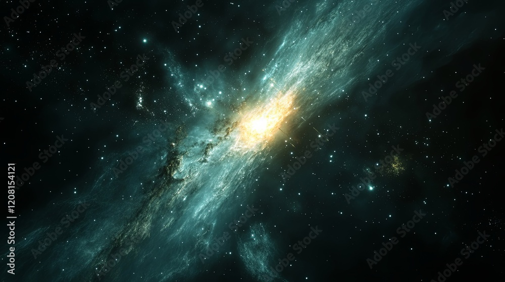 Fototapeta premium A stunning galaxy filled with vibrant nebulae and distant stars