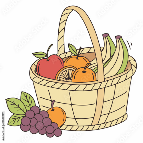 basket with fruits