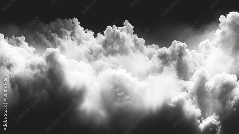 Obraz premium Dramatic Cloudscape. Powerful Black and White Sky