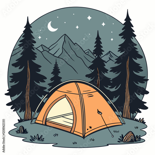 camping in the mountains