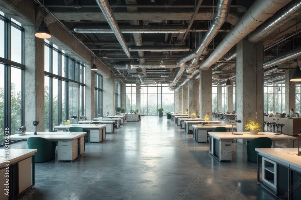 an office with lots of desks and tables an office with lots of desks and tables