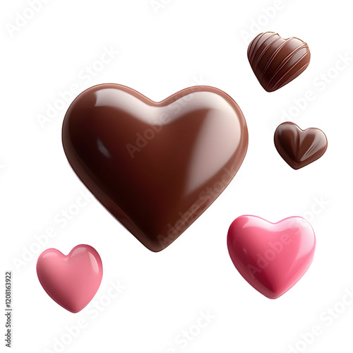 チョコレート, ハート, 愛, バレンタイン, シンボル, ハート, 形, ベクター, 恋愛, アイコン, イラスト, 日, ピンク, 3d, 休日, ロマンチスト, ひとそろい, デコレーション, サイン, 文科系, デザイン, バレンタイン, 色, チョコ, 光る, 2 月 14 日, デザート, 食べ物, 甘い, キャンデー