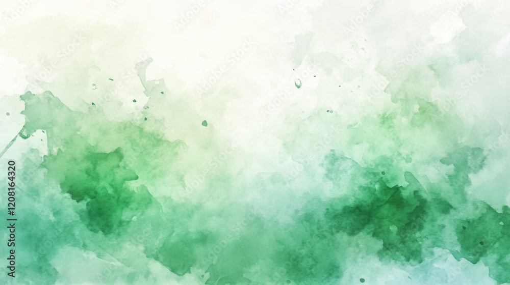 Fototapeta premium Stunning Abstract Watercolor Green Background Design