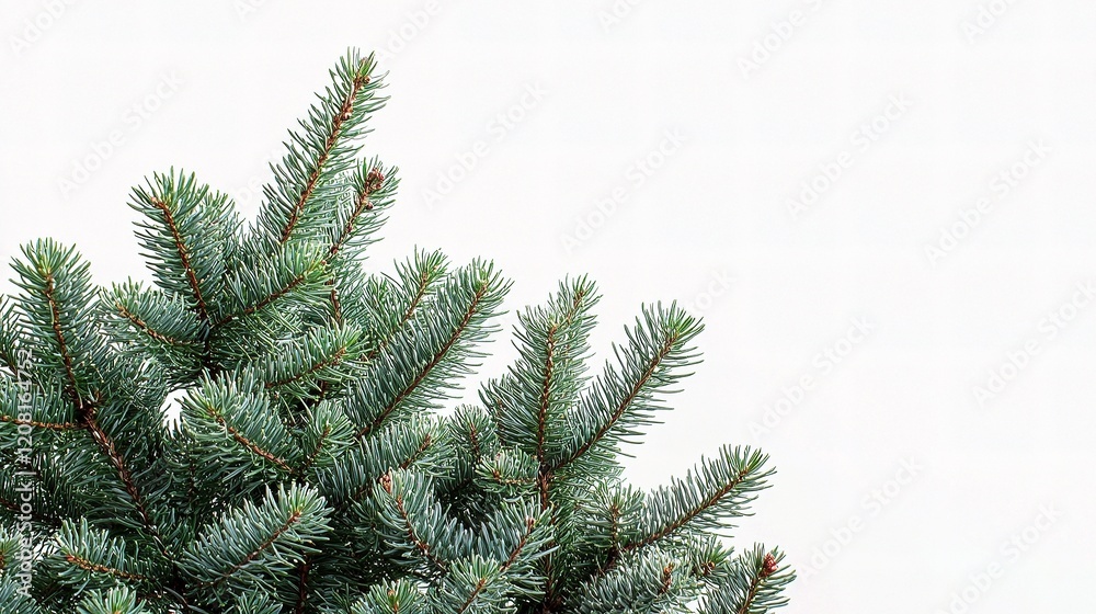 Lush Green Christmas Tree Branches with Vibrant Needles Lush Green Christmas Tree Branches with Vibrant Needles