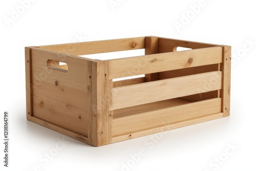 Wallpaper Mural a wooden crate with handles on a white background Torontodigital.ca