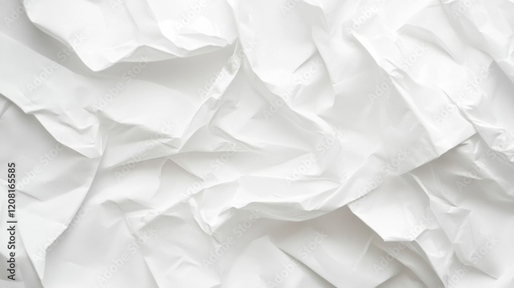 Elegant White Crumpled Paper Texture Background Elegant White Crumpled Paper Texture Background