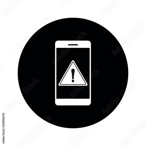Smartphone with alert Notification Icon