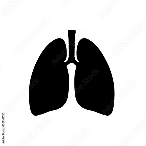 Lung silhouette icon vector illustration design.
