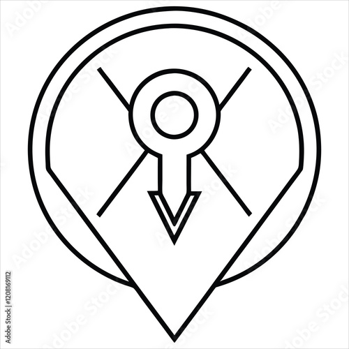 App dedicated to searching for event vector art illustration icon logo