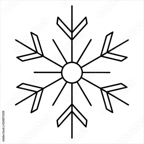 Snowflakes vector art illustration icon logo