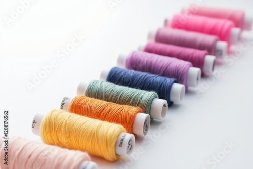 a spool of thread with different colors