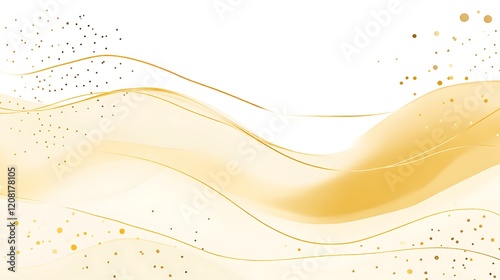 Golden Waves Abstract Background Design photo