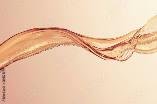 a raw glycol liquid dynamics, sterile white background, scientific precision photo