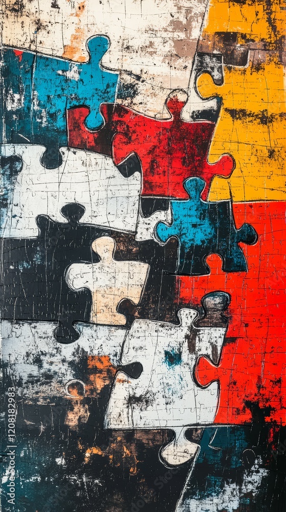 Fototapeta premium The Puzzle Pieces, Dissociative Identity Disorder