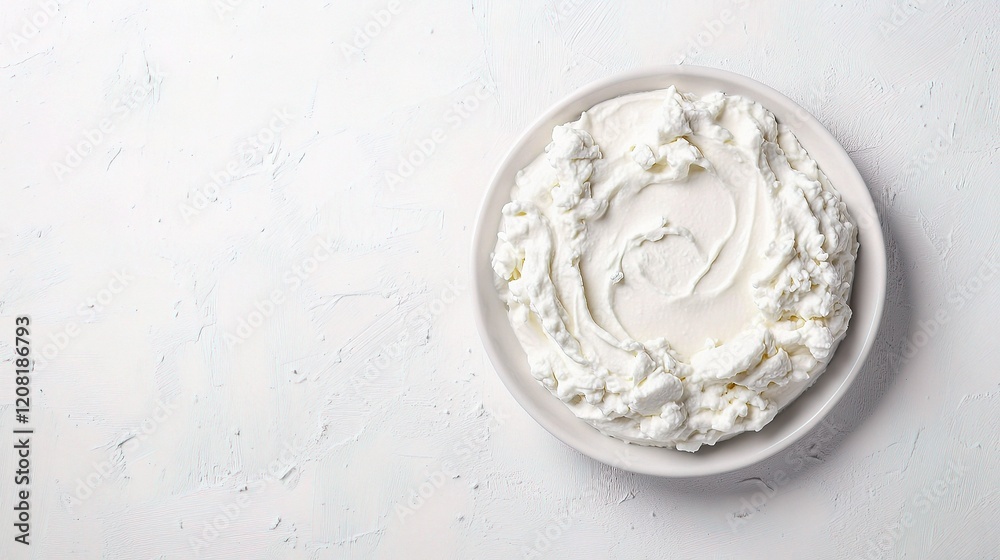 Isolated Ricotta Cheese on White Background for Culinary Use Isolated Ricotta Cheese on White Background for Culinary Use