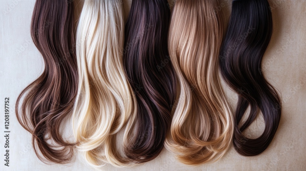 custom made wallpaper toronto digitalVarious hair color swatches, studio shot, beauty, hair extensions