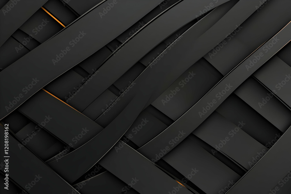 Fototapeta premium Abstract 3D Black Background