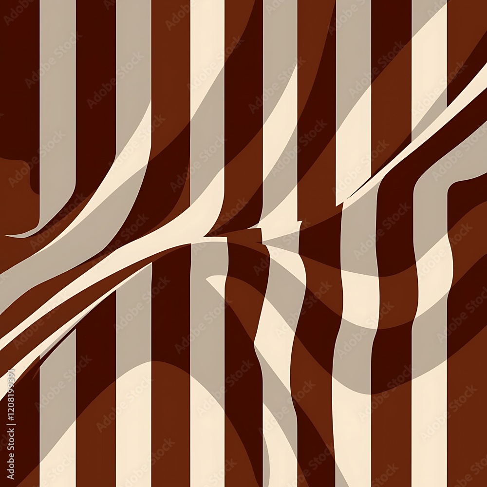 Obraz premium Brown and white stripes pattern background