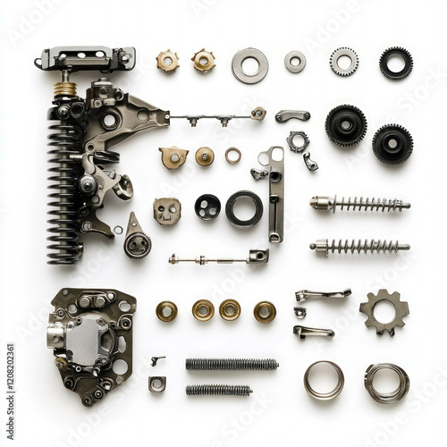 Car Parts Isolated In White