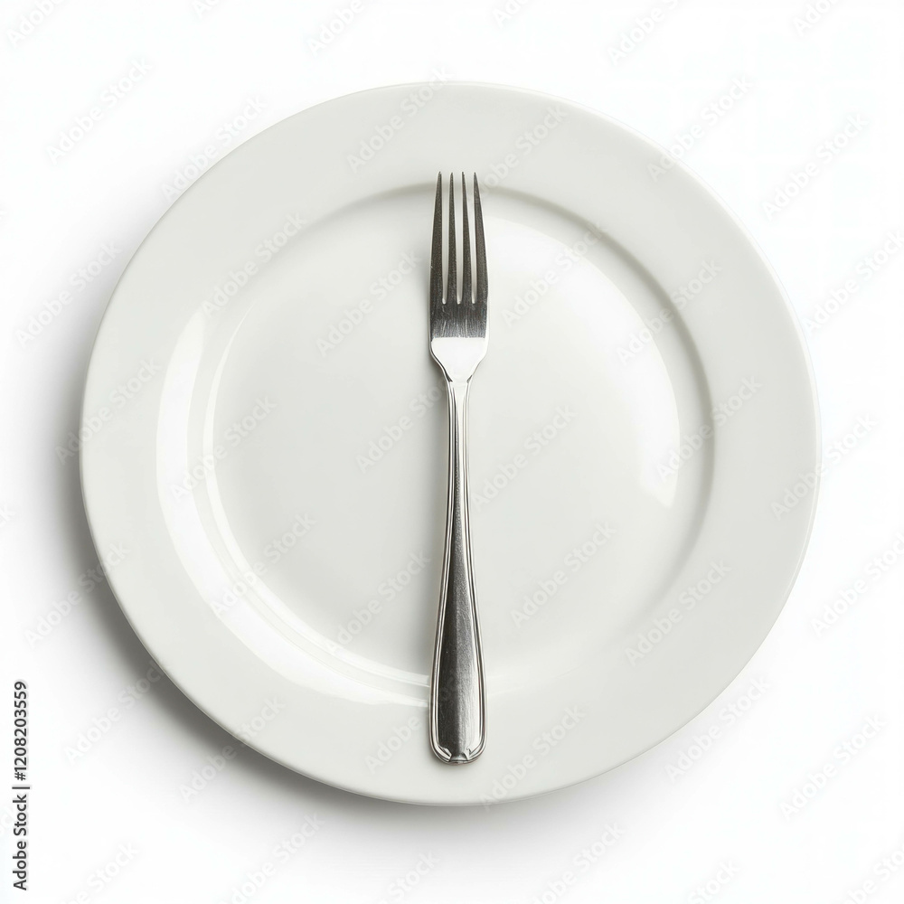 Dinner Plate Knife And Fork Isolated Dinner Plate Knife And Fork Isolated