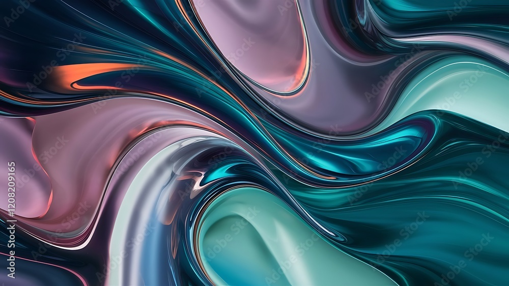 Obraz premium Liquid fluid modern abstract Seamless tile pattern AI art