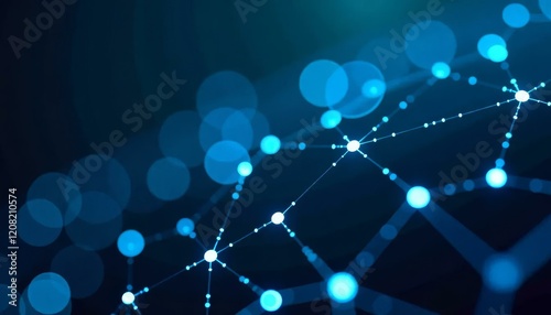 Blue Network Connection Abstract Technology Background