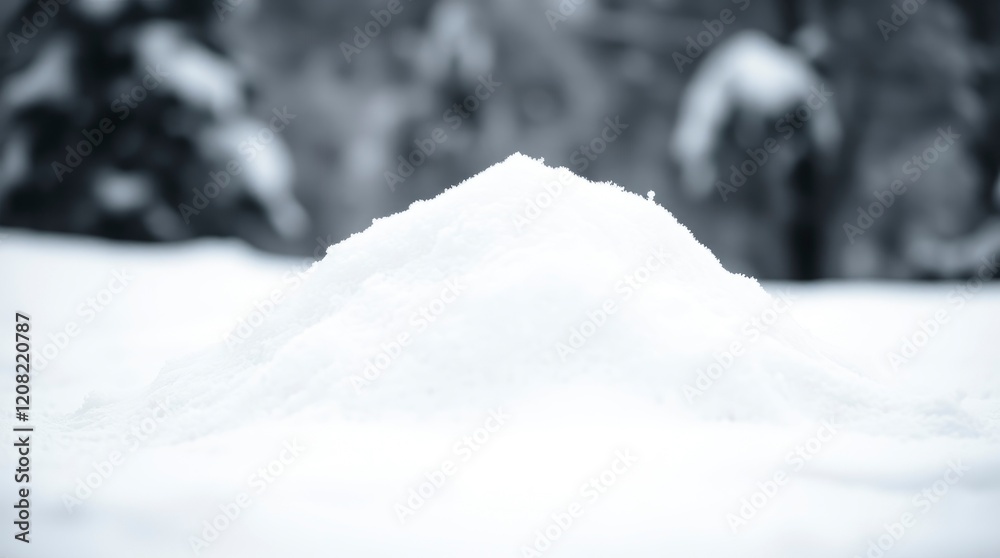 Serene Snowdrift: A Minimalist Winter Scene Serene Snowdrift: A Minimalist Winter Scene
