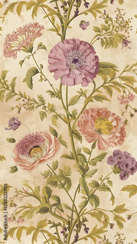custom made wallpaper toronto digitalClassic wallpaper vintage flower pattern background