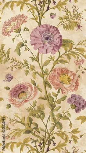 Wallpaper Mural Classic wallpaper vintage flower pattern background Torontodigital.ca