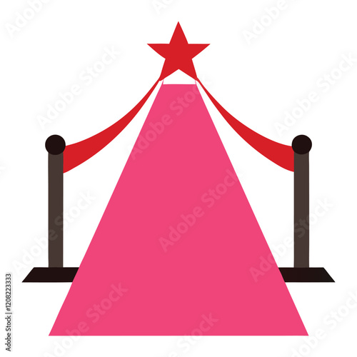 red carpet on a white background